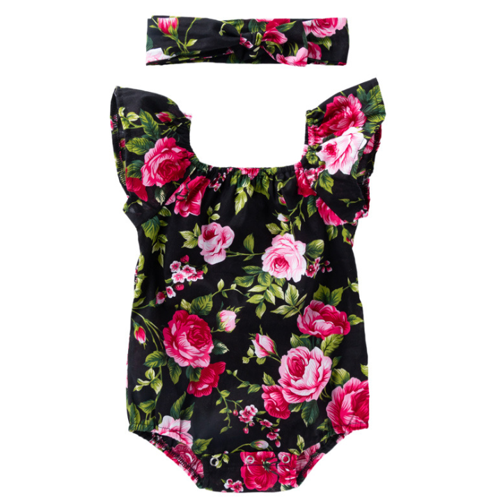 Flower Print Romper