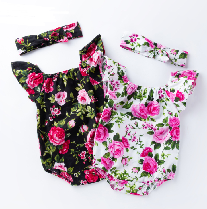 Flower Print Romper