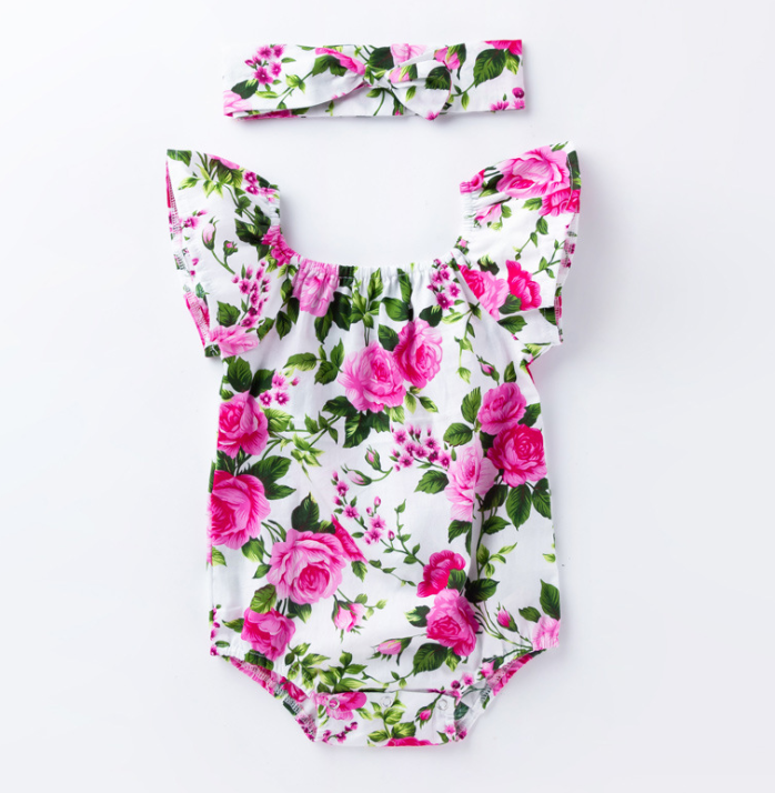 Flower Print Romper