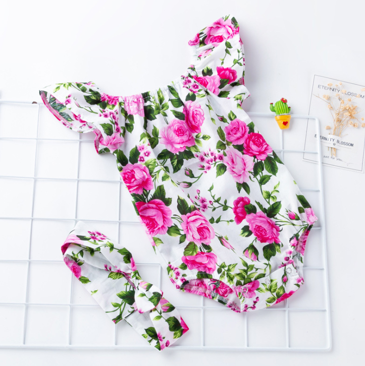 Flower Print Romper