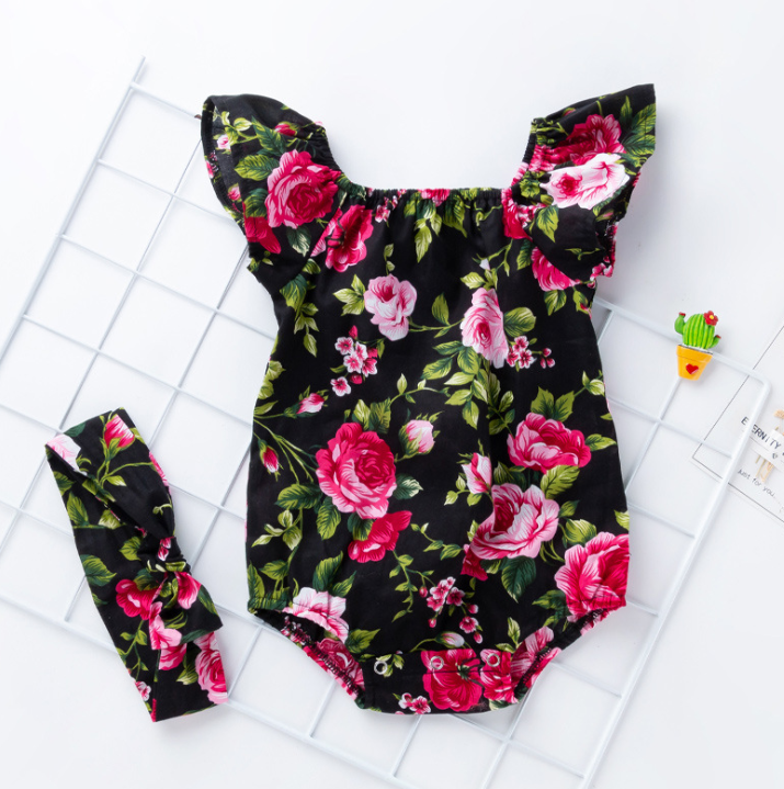 Flower Print Romper