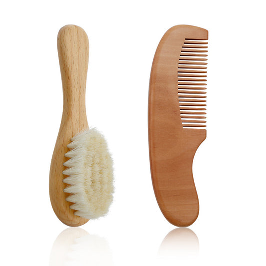 Wool Brush and Shower Comb Set