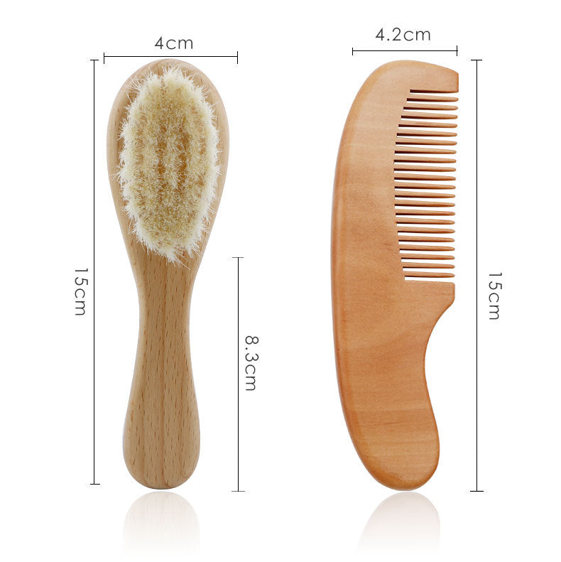 Wool Brush and Shower Comb Set